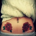 rózsa tetoválás a gyomorra - fotó opció 15122015 № 2