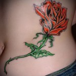 rózsa tetoválás a gyomorban - fotó opció 15122015 № 10