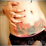 rózsa tetoválás a gyomorban - fotó opció 15122015 № 12