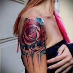 rózsa tetoválás a kezén - fotó opció 15122015 № 13