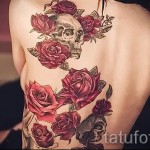 rózsás tetoválás a hátoldalon - fotó opció 15122015 № 1