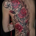 rózsás tetoválás a hátulján - fotó opció 15122015 № 10