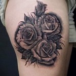 fekete -fehér rózsa tetoválás - fotó opció 15122015 -ből 2. sz