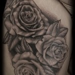 fekete -fehér rózsa tetoválás - fotó opció 15122015 -ből, 4. sz