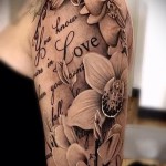 fekete -fehér rózsa tetoválás - fotó opció 15122015 -ből 8. sz