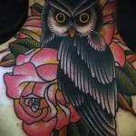bagoly tetoválás rózsákkal - fotó opció 15122015 -ből 6. sz