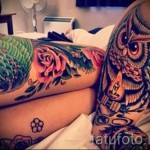 bagoly tetoválás rózsákkal - fotó opció 15122015 № 8