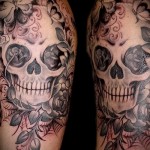 koponyatetoválás rózsákkal - fotóopció 15122015 № 6