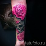 koponyatetoválás rózsákkal - fotóopció 15122015 № 16