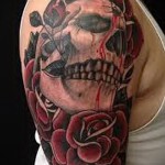 koponyatetoválás rózsákkal - fotóopció 15122015 № 24