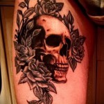 koponyatetoválás rózsákkal - fotóopció 15122015 № 26