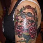 koponyatetoválás rózsákkal - fotóopció 15122015 № 29