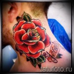 Rose Tattoo am Hals - eine Variante der Bildnummer 15122015 3