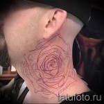 Rose Tattoo am Hals - eine Variante der Bildnummer 15122015 4