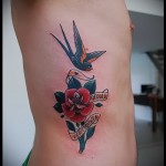 Rose Tattoo auf den Rippen - Picture -Option aus dem Nummer 15122015 2