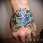 Rose Tattoo auf der Hand - Foto -Option aus dem Nummer 15122015 2