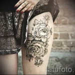 Fekete -fehér rózsák tetoválása - Fotó opció a 15122015 számról 3