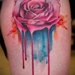 rózsa akvarell tetoválás - fotó opció 15122015 № 9