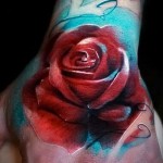 rózsa akvarell tetoválás - fotó opció 15122015 № 13