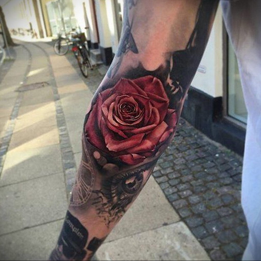 وشم روز على الساعد للنساء 01.12.2020 №020 -وشم روز نسائي-