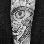 وشم روز على الساعد مثال 01.12.2020 №028-وشم روز على الساعد-