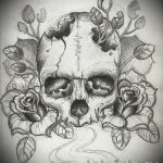rózsa koponya tetoválás minták 1