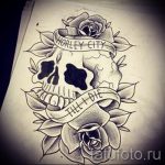 rózsa koponya tetoválás minták 4