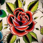 Rose alte Schule Tattoo -Designs - suchen cool Tapete 1