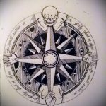 rose des vents croquis de tatouage - jól néz ki fond d'écran 2