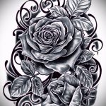 schwarze Rose Tattoo Skizze - menő aussehen Tapete 1