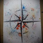 szélrózsa tetoválási vázlat - jól néz ki tapéta 1