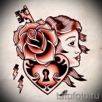 old school rózsa tetoválás vázlatok - jól nézzen ki 10. kép