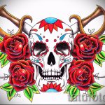 rózsatetoválás old school vázlatok - jól néz ki 16. kép