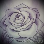 tetováló rózsa fekete -fehér vázlatok 2