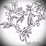 tetováló rózsa fekete -fehér vázlatok 6