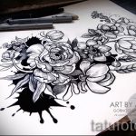 tetoválás rózsák vázlatok dotwork 8