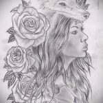 tetoválási vázlatok rózsákról az oldalon - jól nézzen ki a 3. képen