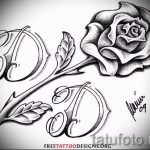 tetoválás vázolja a rózsákat a lábán - jól nézzen ki a 4. képen