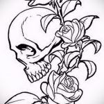 rózsatetoválás vázlat a combon - jól néz ki 10. kép