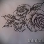 rózsatetoválás vázlat a combon - jól néz ki 12. kép