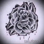 rózsa tetoválás vázlata a vállán 2