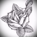 rózsa tetoválás vázlata a vállán 3