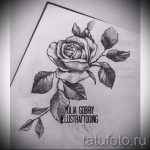 rózsa tetoválás vázlata a vállán 4