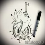 rózsatetoválás vázlat a kezén - jól néz ki a 3. kép