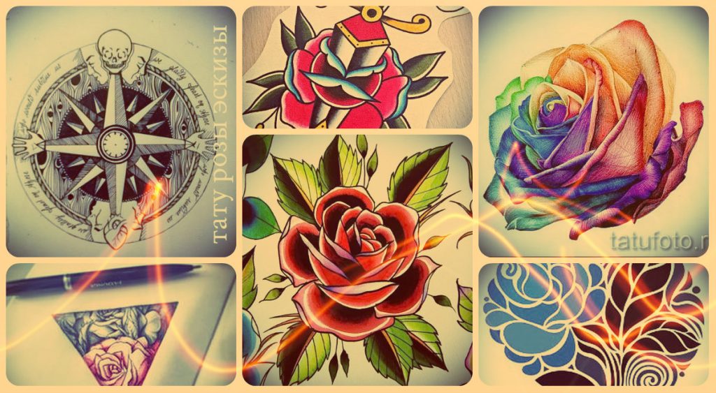 rózsa tetoválás vázlatok - a legjobb rajzok a test tetoválásához