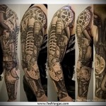 كم الوشم الذراع الميكانيكية للرجال