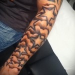 وشم الأكمام النجوم والغيوم للرجال