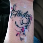 név tetoválás a csuklón - fotó példa a kész tetoválásra 06032016 -ból 3