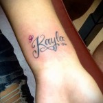 Név Tätowierung am Handgelenk - Beispielfoto des fertigen Tätowierung auf 06032016 2