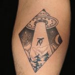 Photo of tattoo with UFO - aliens 07/02/2020 №162 -UFO tattoo-
